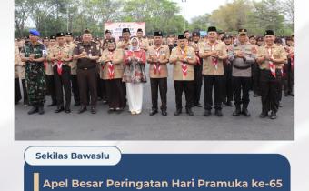 Ketua Bawaslu Kota Cirebon Hadiri Apel Besar Peringatan Hari Pramuka ke-65